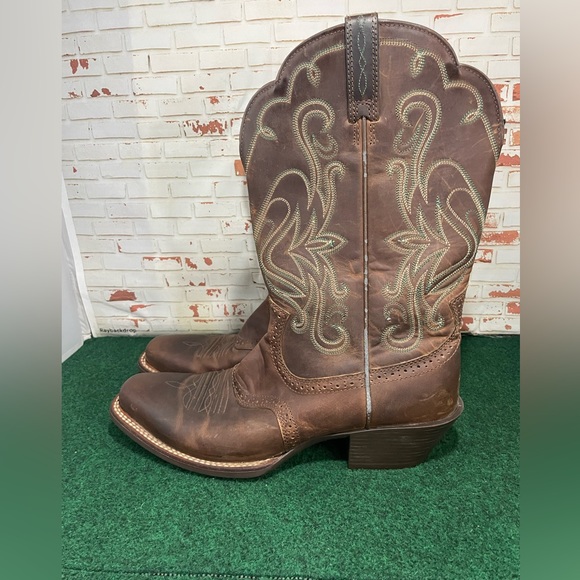 Ariat Legend Square Toe Cowboy Western Boots - Picture 9 of 11